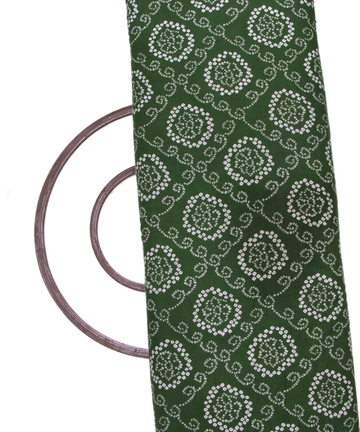 Dark Green Colour Bandhani Printed Cotton Fabric